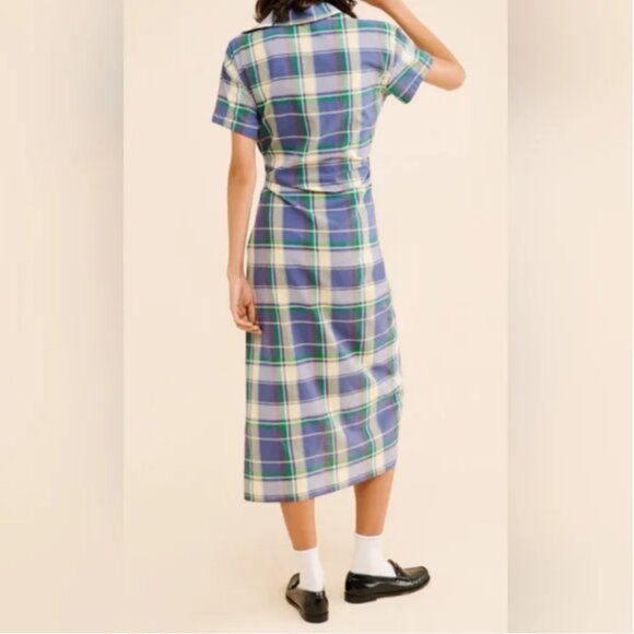 Polo Ralph Lauren Wrap Plated Midi Dress size 10 - Picture 4 of 9